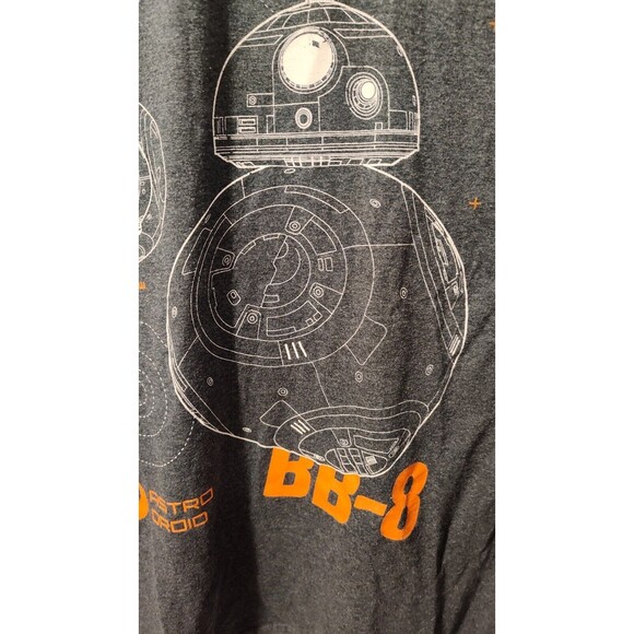 Star Wars BB-8 Astro Droid Men’s T Shirt Size 2XL Dark Gray FAST SHIPPING - Picture 13 of 16